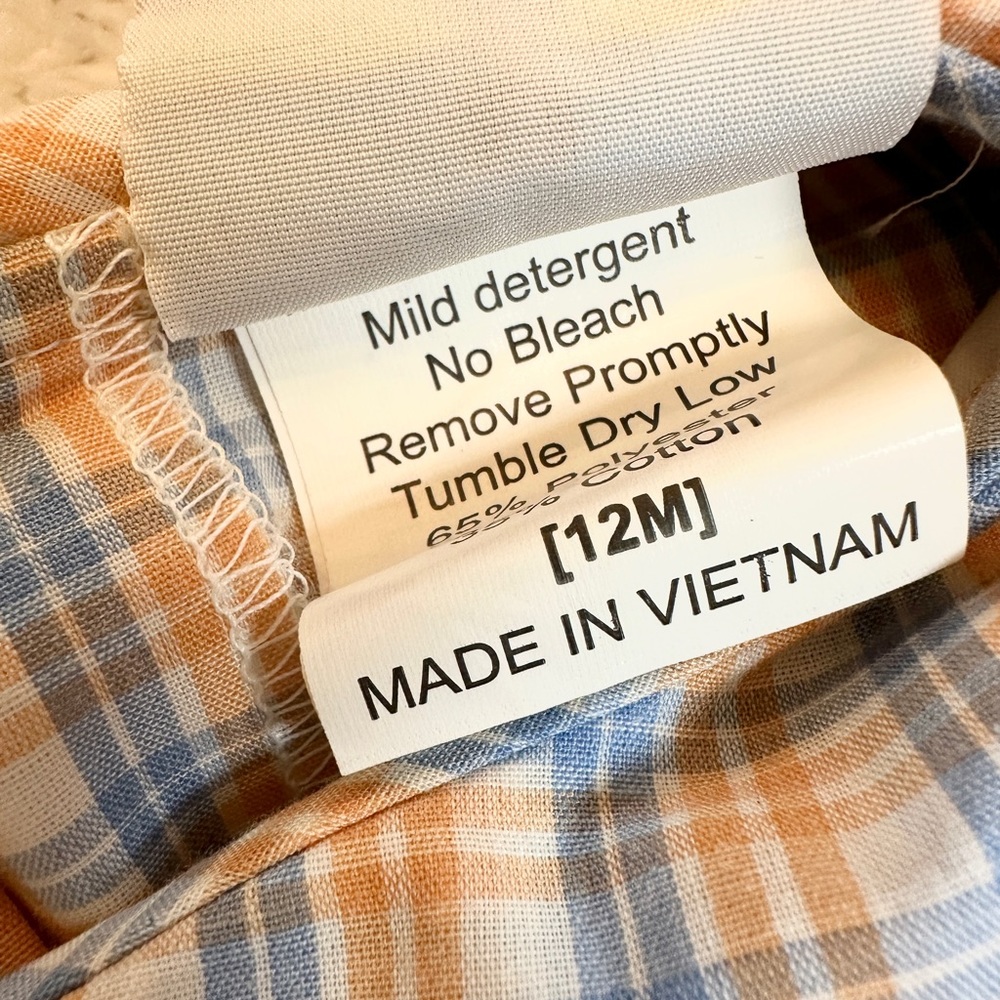 Tractor/Pumpkins Smocked Romper Size 12M (fits like 18/24m) - Picture 2 of 3